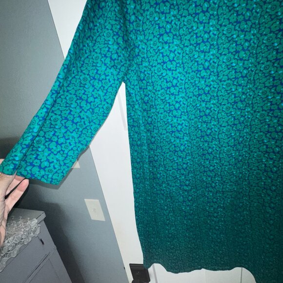 Boden Floral Loungewear Shirt Dress - Size 14 - Picture 3 of 5